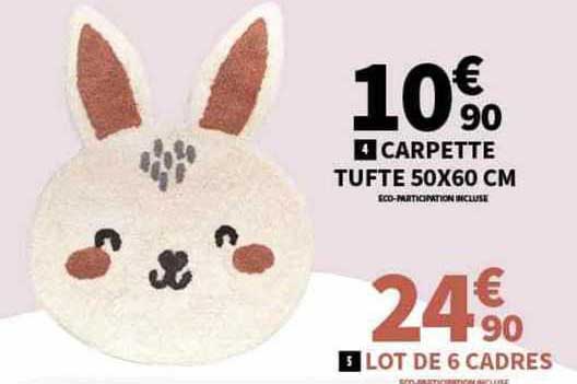 carpette tufte 50 x 60 cm