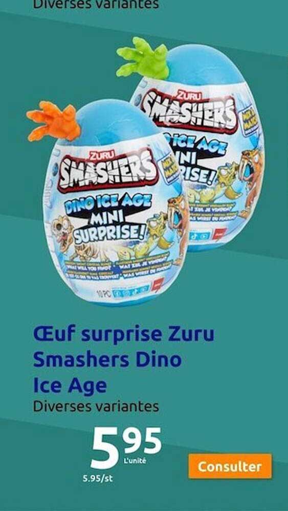 ceuf  surprise zuru smashers dino ice age
