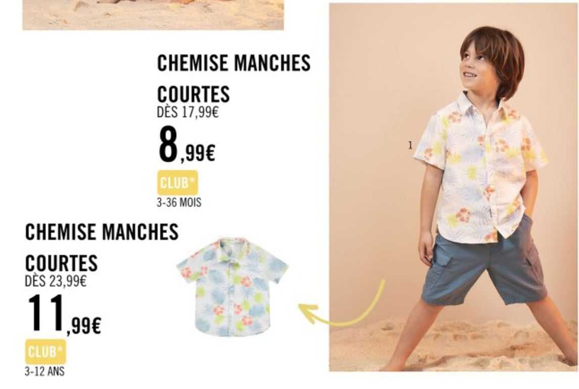 chemise manches courtes