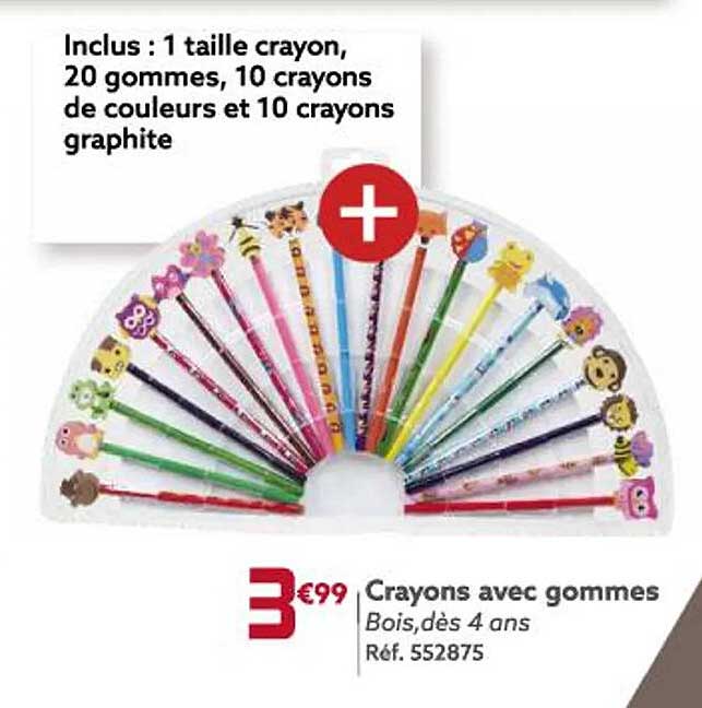Crayons Avec Gommes