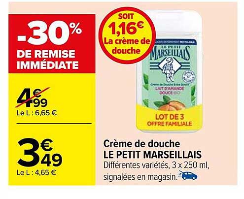 Crème De Douche Le Petit Marseillais