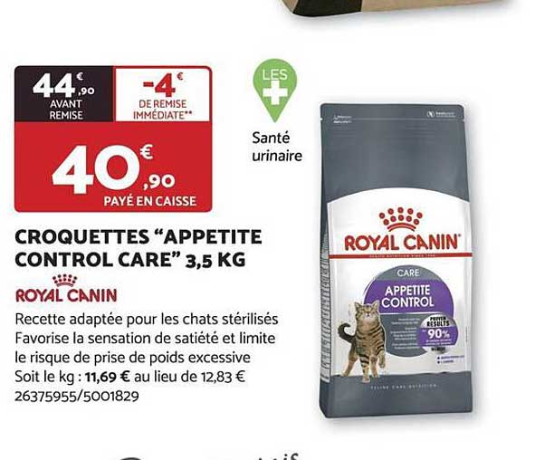 croquettes "appetite control care" 3,5 kg royal canin