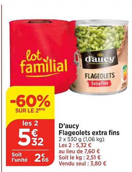 D'aucy Flageolets Extra Fins