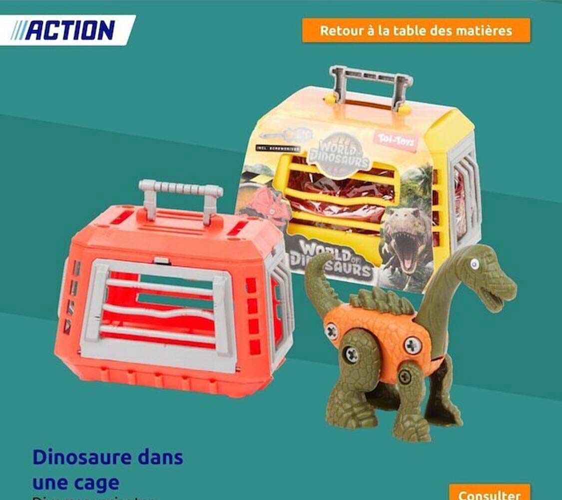 Dinosaure Dans Une Cage