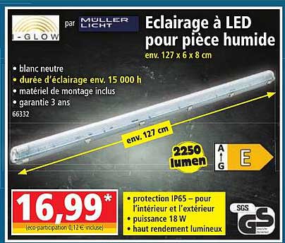 éclairage à led pour pièce humide i-glow