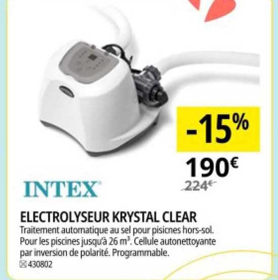 électrolyseur krystal clear intex