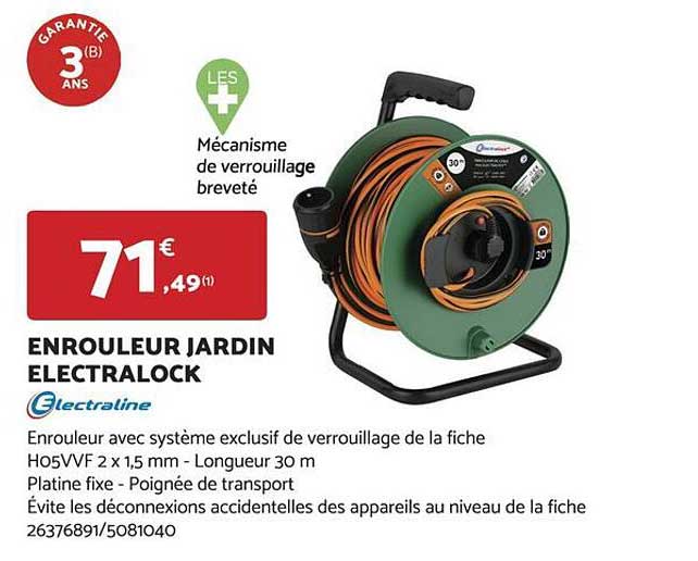 enrouleur jardin electralock