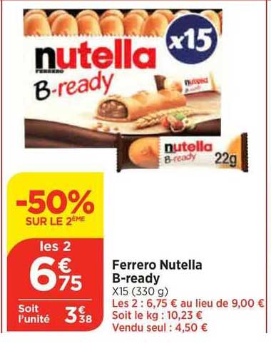ferrero nutella b-ready