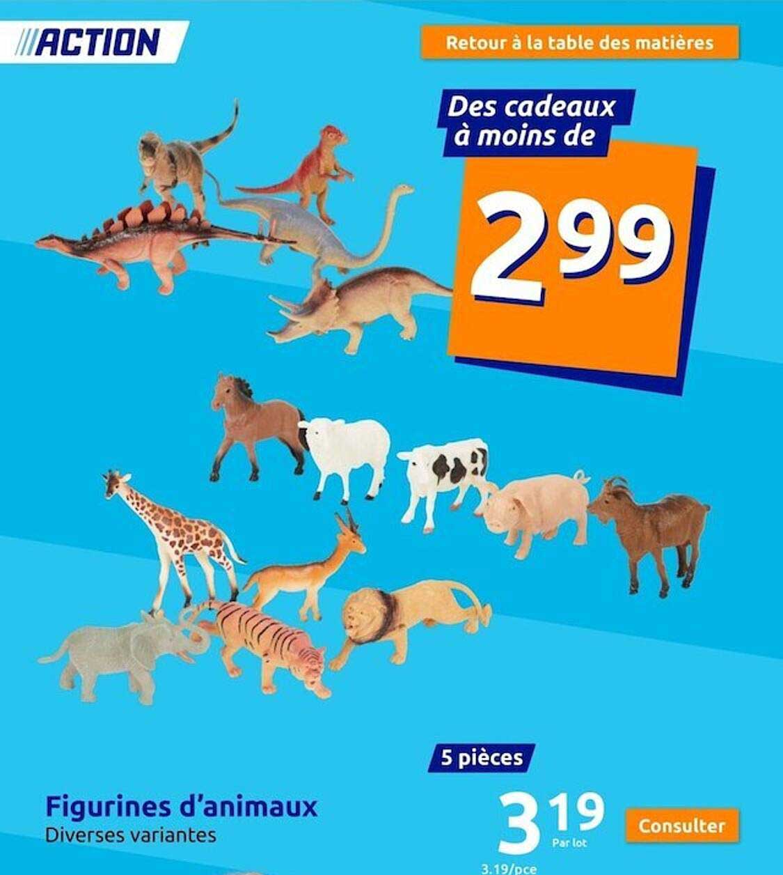 figurines d'animaux