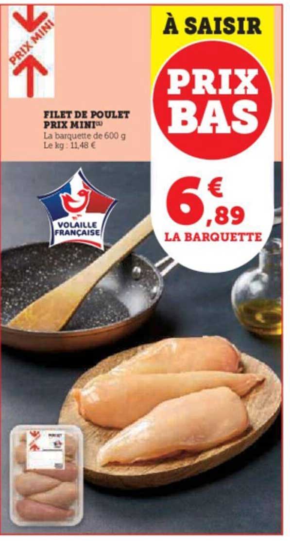 filet de poulet prix mini
