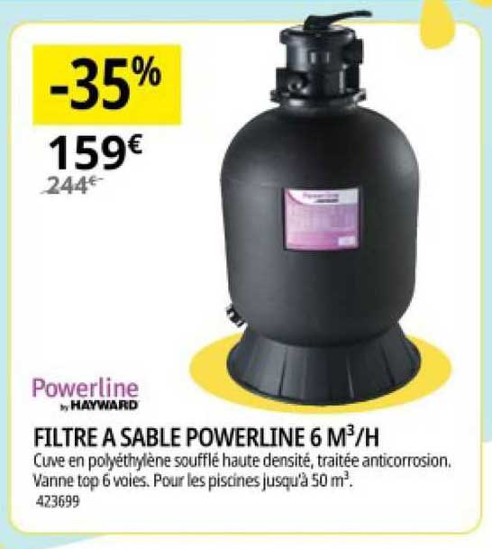 filtre à sable powerline 6 m³/h