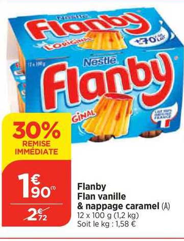 flanby flan vanille & nappage caramel
