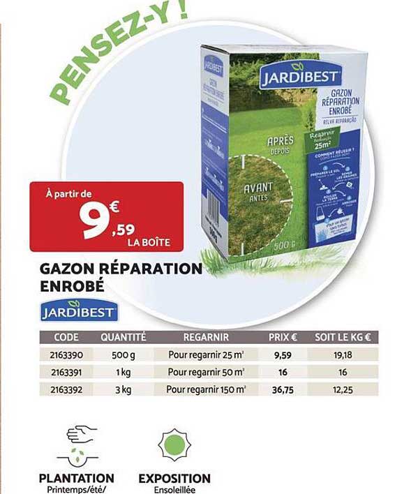 gazon réparation enrobé jardibest