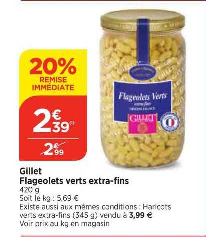 gillet flageolets verts extra-fins