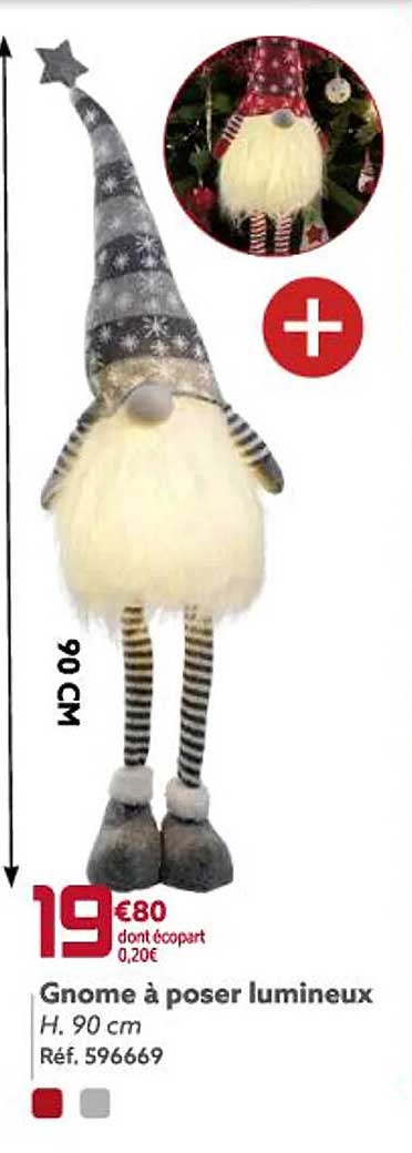 gnome à poser lumineux