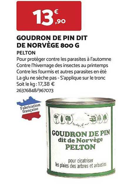 goudron de pin dit de norvège 800 g