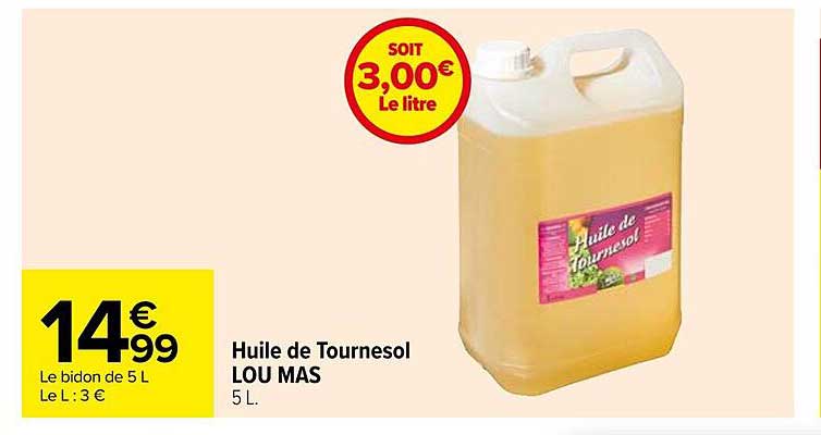 huile de tournesol lou mas