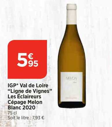 igp val de loire "ligne de vignes" les éclaireurs cépage melon blanc 2020