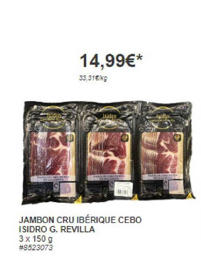 jambon cru ibérique cebo isidro g.revilla