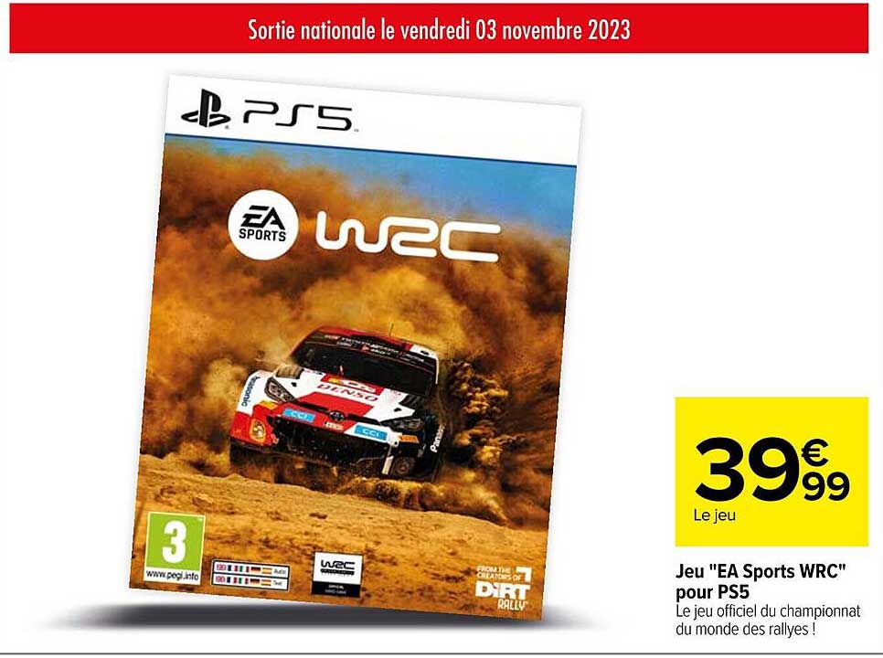 jeu "ea sports wrc" pour ps5