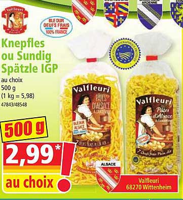 Knepfles Ou Sundig Spätzle Igp