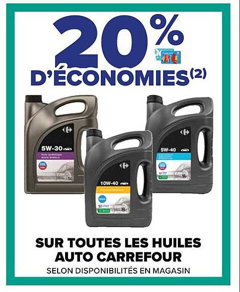 Les Huiles Auto Carrefour