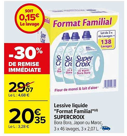 lessive liquide "format familial" supercroix