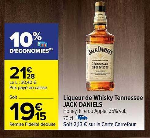 liqueur de whisky tennessee jack daniels