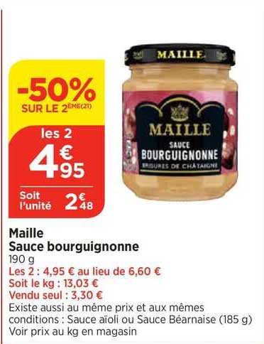 maille sauce bourguignonne