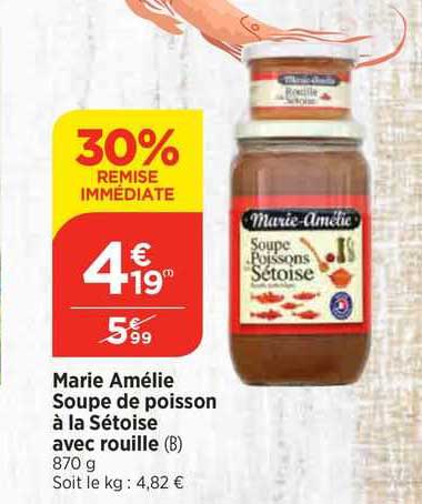 marie amélie soupe de poisson à la sétoise avec rouille