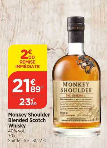 monkey shoulder blended scotch whisky