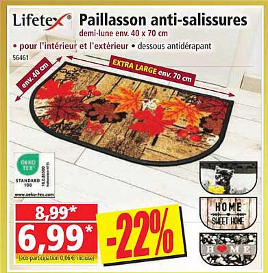 paillasson anti-salissures lifetex