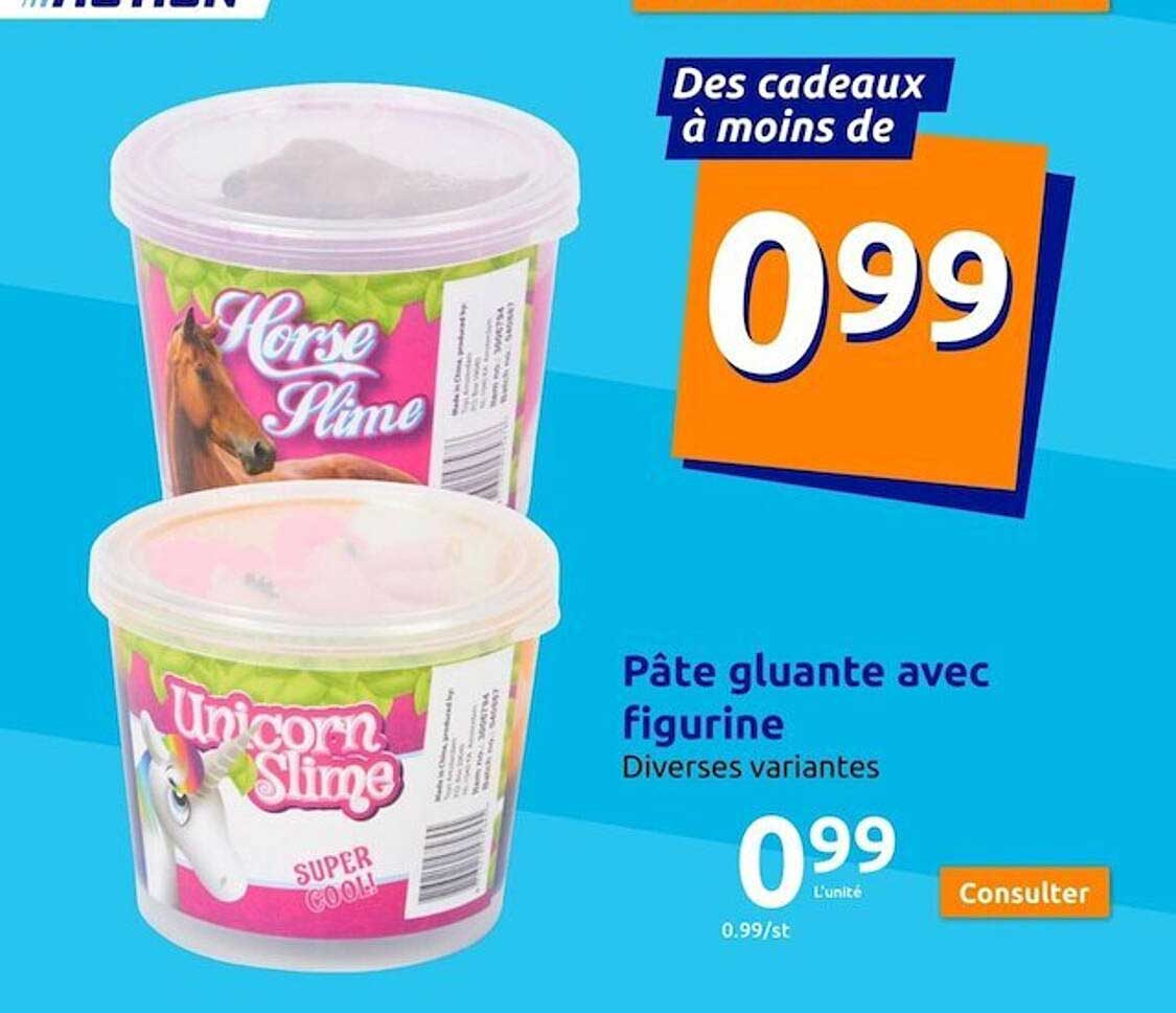 pâte gluante avec figurine