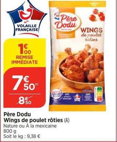 père dodu wings de poulet rôties