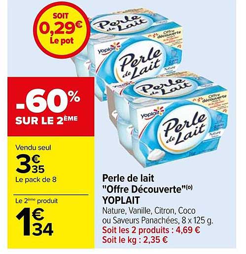 Perle De Lait "offre Découverte" Yoplait