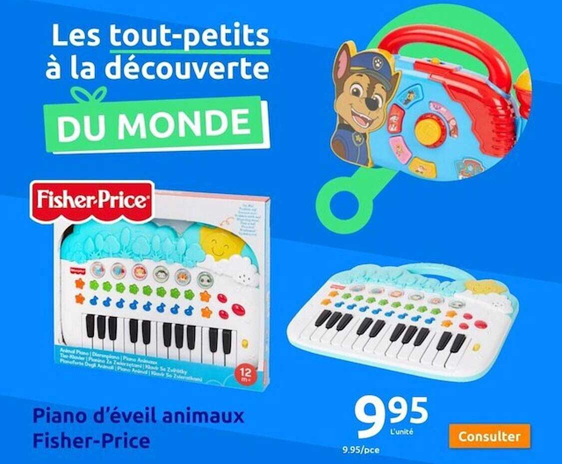 piano d'aveil animaux fisher-price