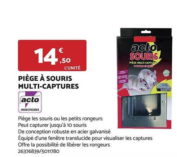 piège à souris multi-captures acto