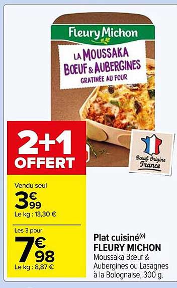 plat cuisine fleury michon