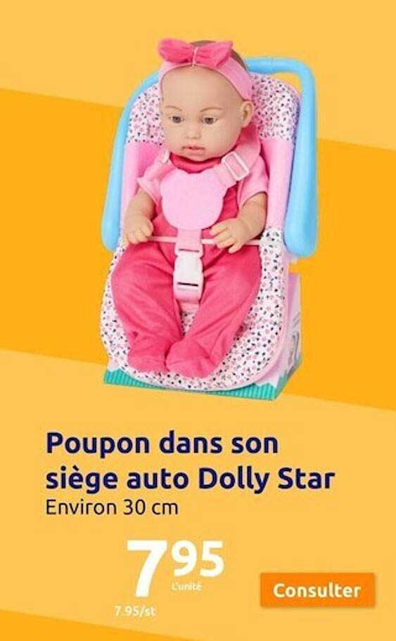 poupon dans son siege auto dolly star