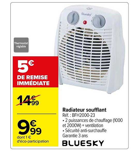 Radiateur Soufflant Bluesky