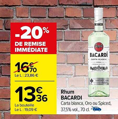rhum bacardi carta blanca