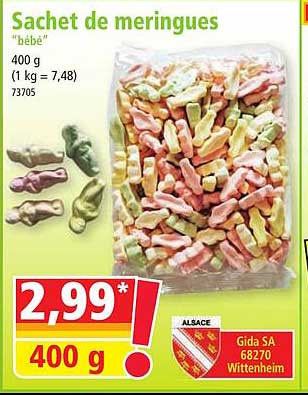 Sachet De Meringues "bébé"