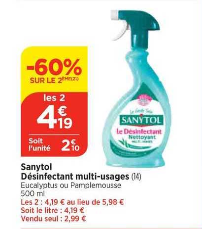 sanytol désinfectant multi-usages