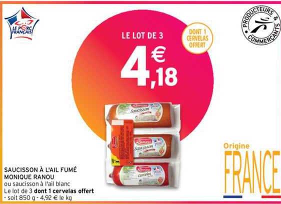 saucisson à l'ail fumé monique ranou