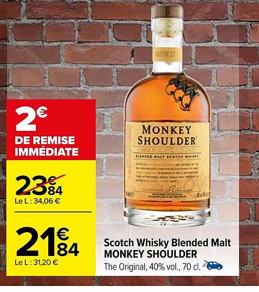 scotch whisky blended malt monkey shoulder