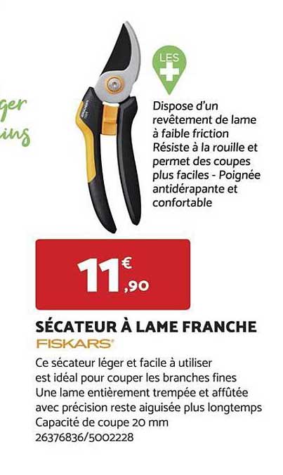 sécateur à lame franche fiskars