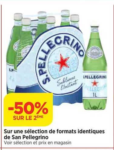 sélection de formats identiques de san pellegrino