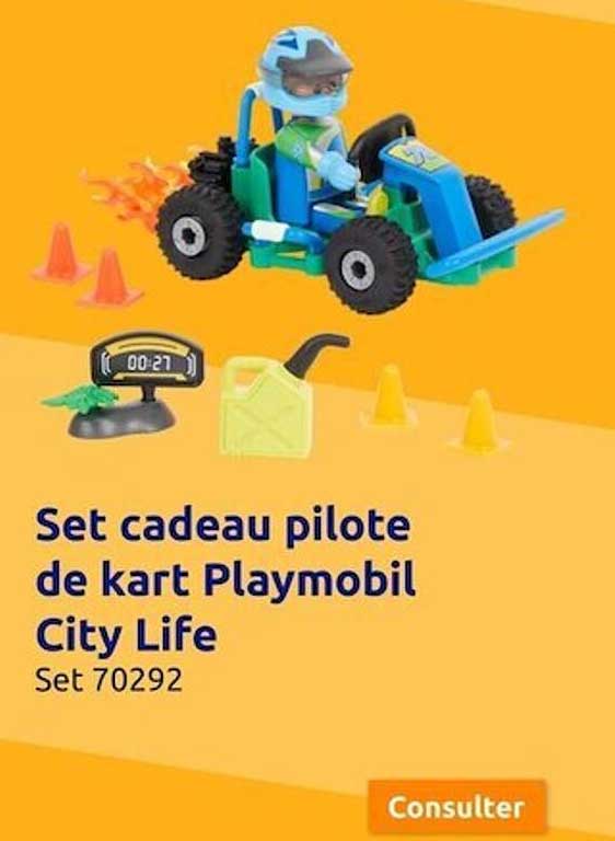 set cadeau pilote de kart playmobil city life