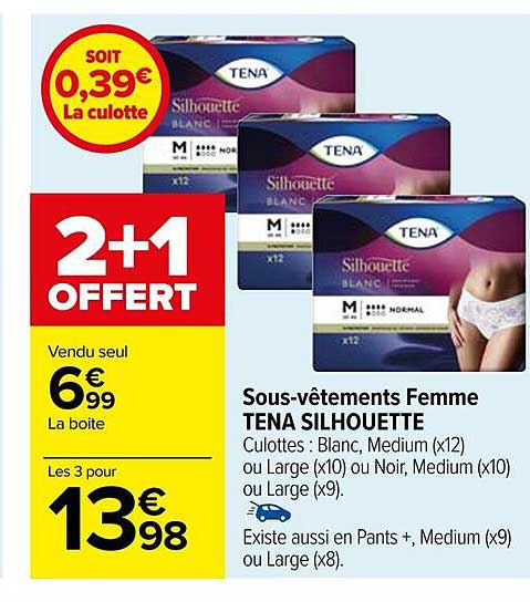 sous-vêtements femme tena silhouette