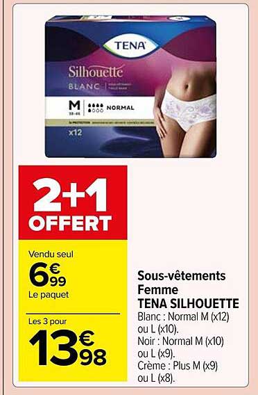sous-vêtements femme tena silhouette